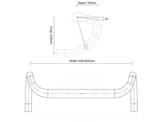 kierownica Gravel Author ACO-HB-GRAVEL X8 460mm - 2