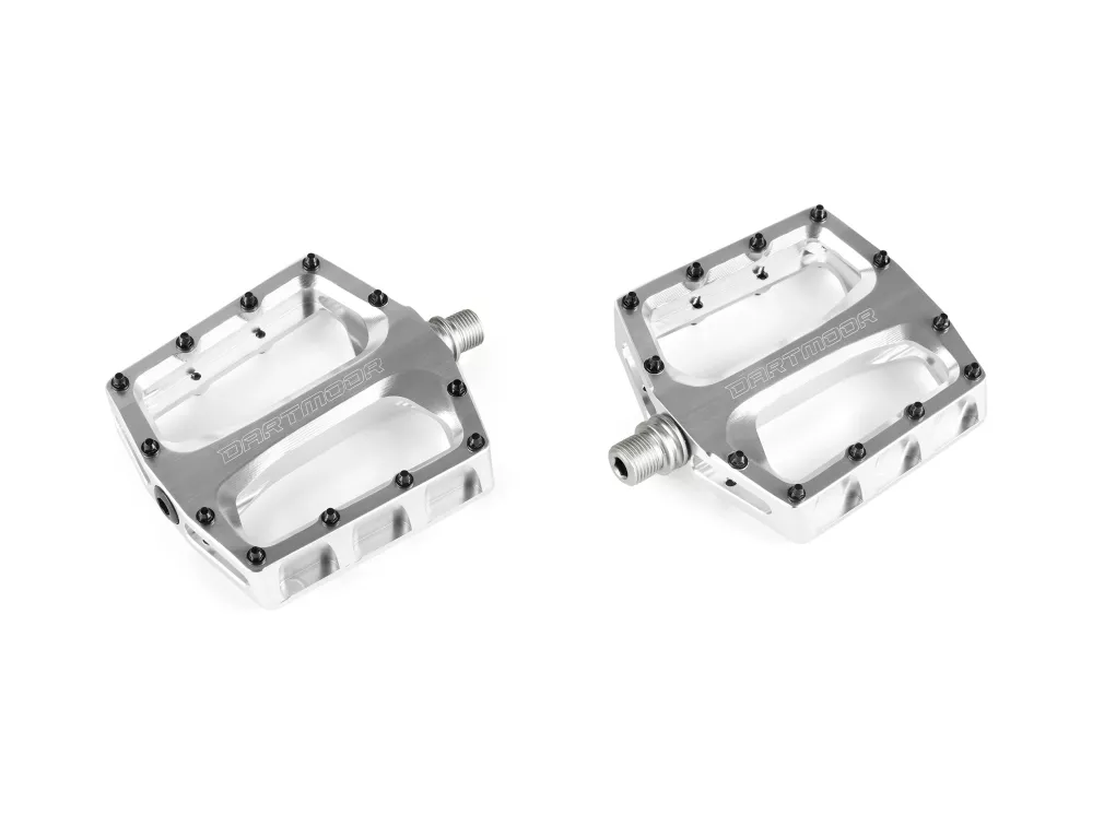 Pedały Dartmoor Thunder łożyska maszynowe CNC Mirror Silver