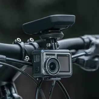 Uchwyt rowerowy na licznik Garmin Wozinsky WUG-01B na kamerkę lampkę - czarny