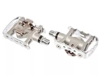 PEDAŁY SPD PD-M324 SREBRNE + BLOKI SHIMANO