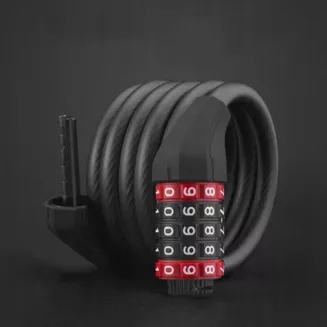 Zapięcie rowerowe Rockbros RKS507-1BK na szyfr 1,8m - czarne - 7