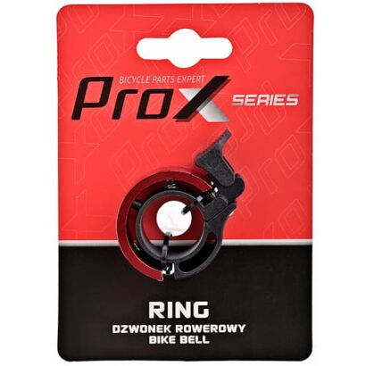 Dzwonek rowerowy Prox ring S02 czerwony aluminiowy
