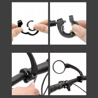 Lusterko rowerowe Lewe na kierownice Regulowane 360° - 11