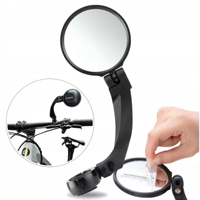 Lusterko rowerowe Lewe na kierownice Regulowane 360°